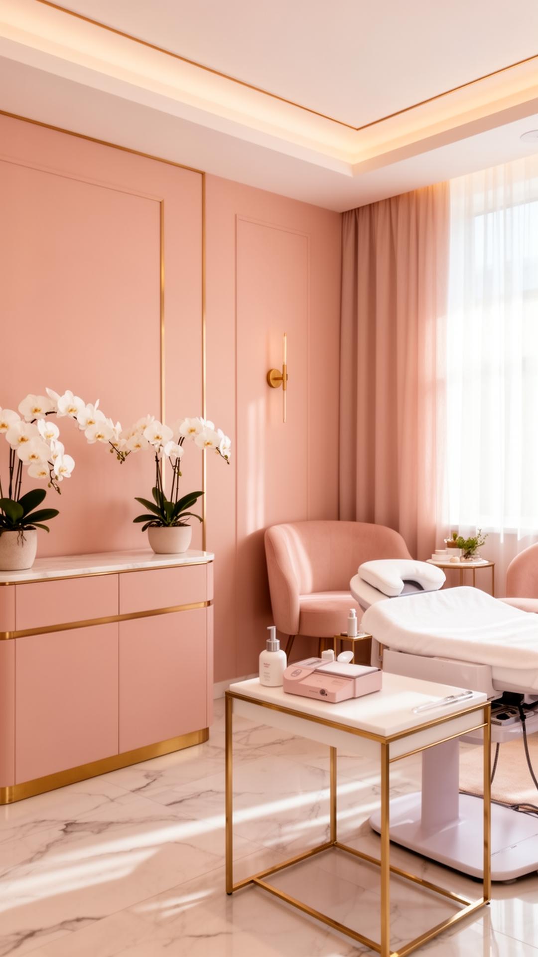 Ambiente elegante de clínica de estética